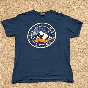Seattle Washington Graphic Tee - Blue